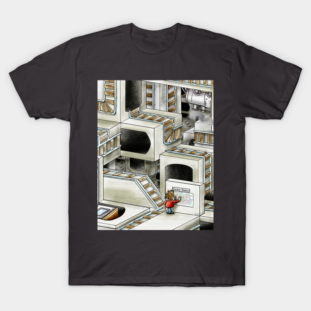 Escher station T-Shirt by CIZDIBUJOS